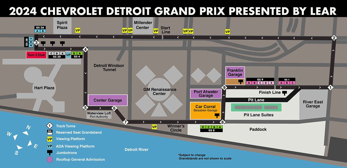 Grandstand Map